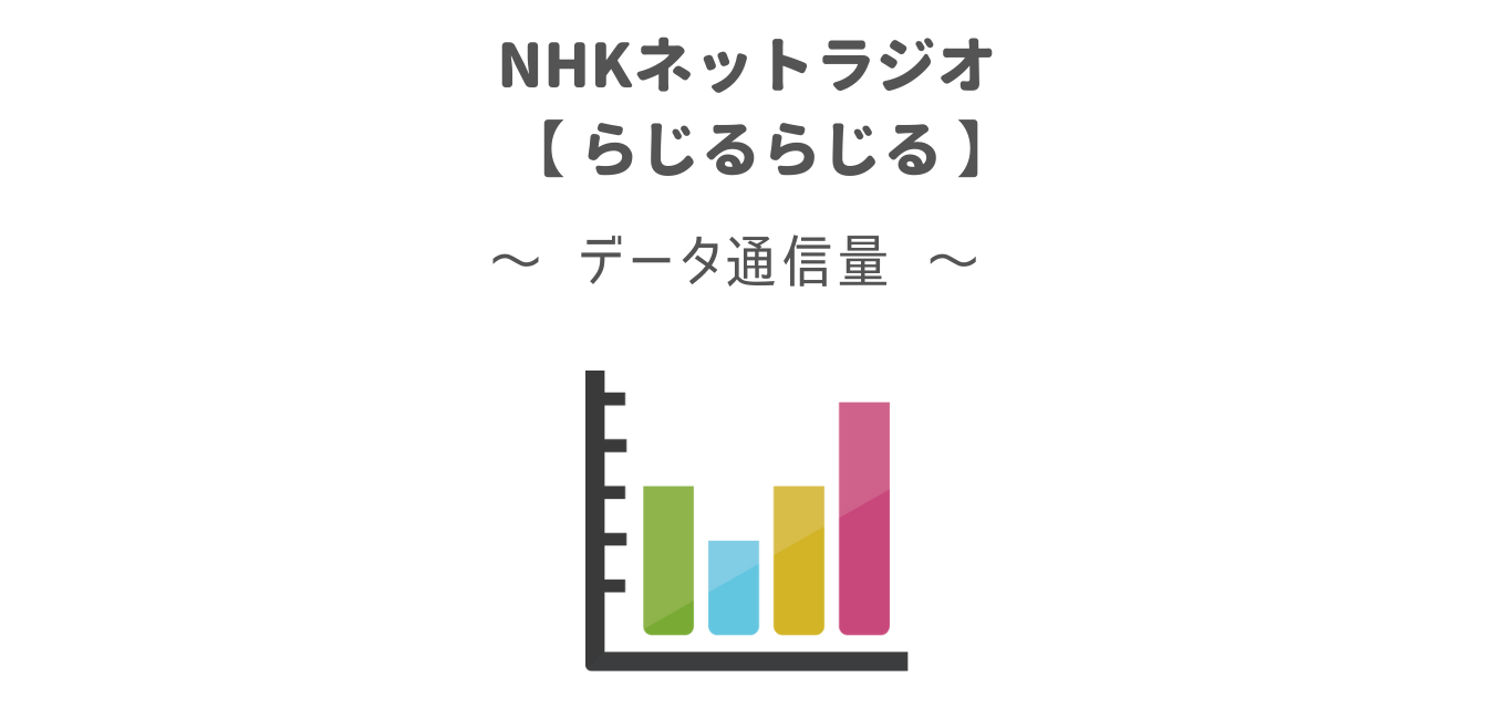 NHKネットラジオ「らじるらじる」のデータ通信量【１時間で約４２MB】