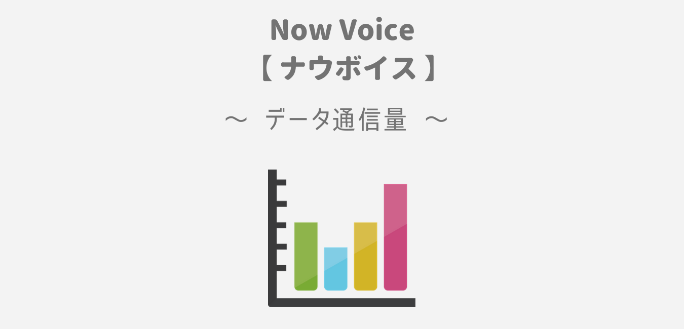 NowVoice（ナウボイス）のアプリデータ通信量【１時間で約３０MB】