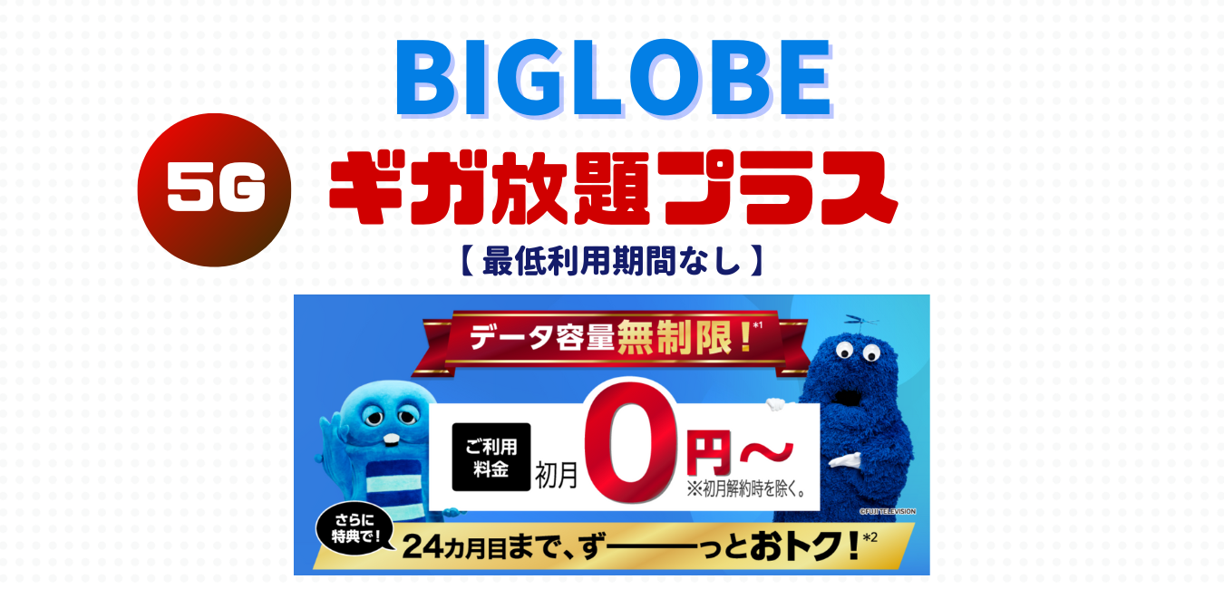 【BIGLOBE WiMAX+5G 】ギガ放題プラスを完全解説！