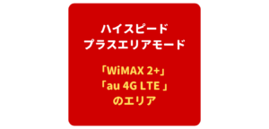 WiMAX2+ハイスピードプラスエリアモード