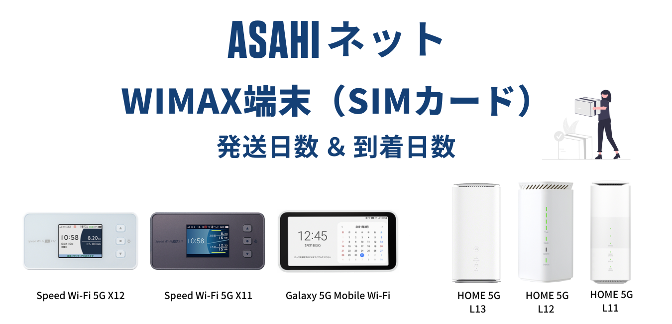 【3日程度で発送】ASAHIネット WiMAX はいつ届く？