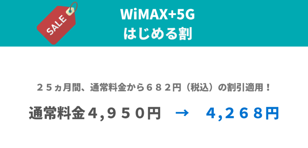 WiMAX+5G はじめる割