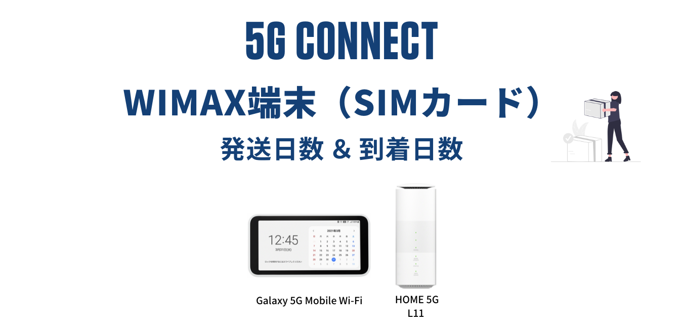 【最短当日発送】5G CONNECT WiMAX はいつ届く？