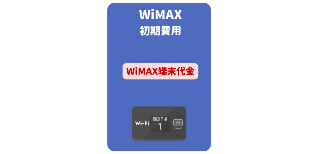 WiMAX初期費用（WiMAX端末代金）
